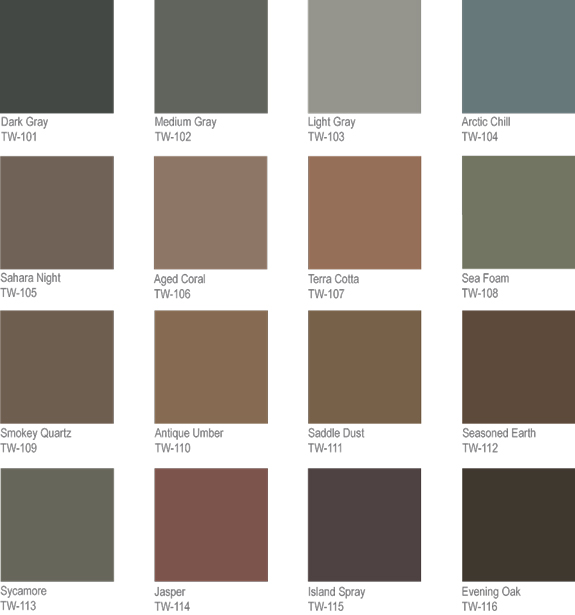 TiqueWash Color Chart